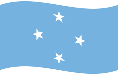 Micronesia flag wave. Micronesia flag. Flag of Micronesia