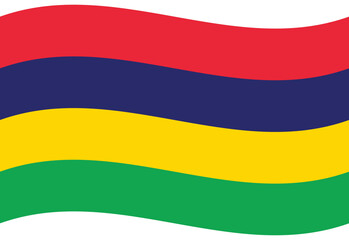 Mauritius flag wave. Mauritius flag. Flag of Mauritius