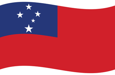 Samoa flag wave. Samoa flag. Flag of Samoa