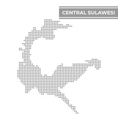 Fototapeta na wymiar Dotted map of Central Sulawesi is a province of Indonesia