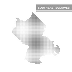 Dotted map of Southeast Sulawesi is a province of Indonesia