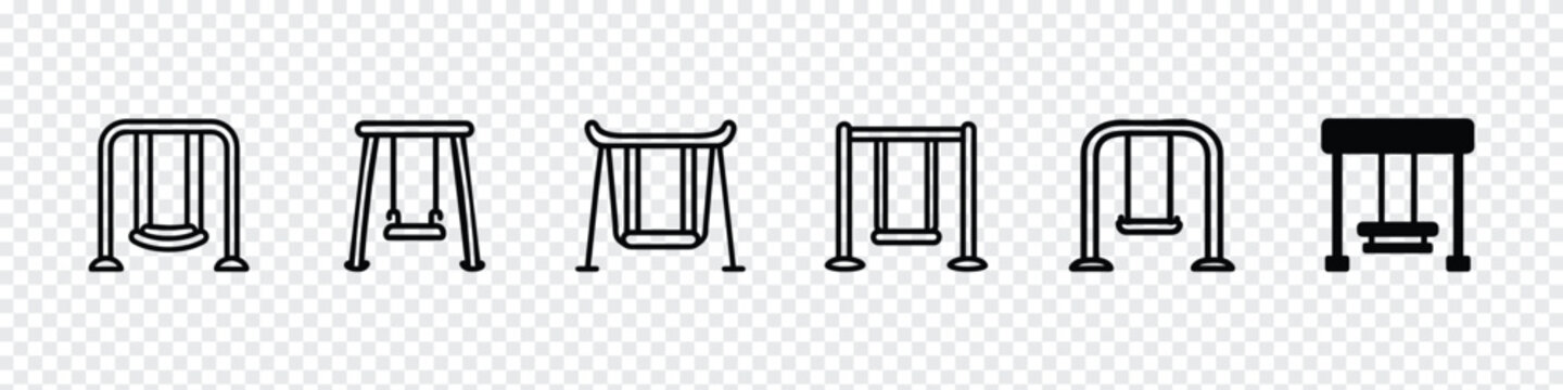 swings icon, Porch swings icon, Swing vector icon isolated on transparent background, Swing logo concept, Porch swing icon vector. swing icons vector illustration symbol design