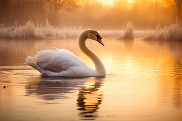 Fototapeta premium Tranquil Swan Lake
