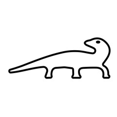 lizard icon isolated on white background, vector illustration.