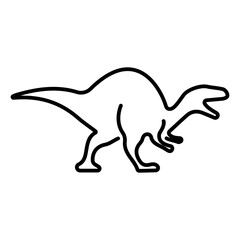 spinosaurus icon isolated on white background, vector illustration.