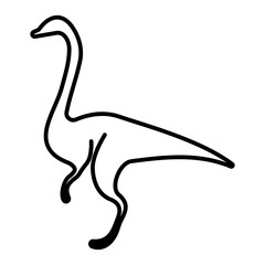 dinosaur icon isolated on white background, vector illustration.