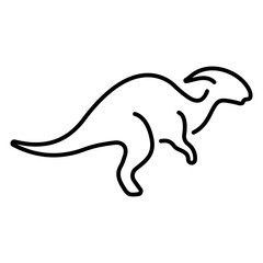 parasaurolophus icon isolated on white background, vector illustration.