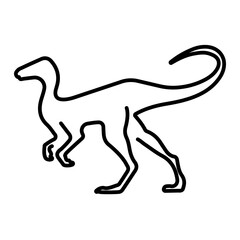 compsognathus icon isolated on white background, vector illustration.