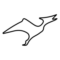 pterodactyl icon isolated on white background, vector illustration. © Oleh