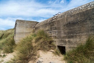 Obraz premium Bunker at Utah Beach in Normandy, France