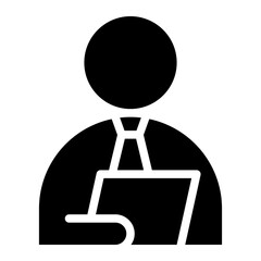 businessman glyph 