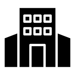 office building glyph 