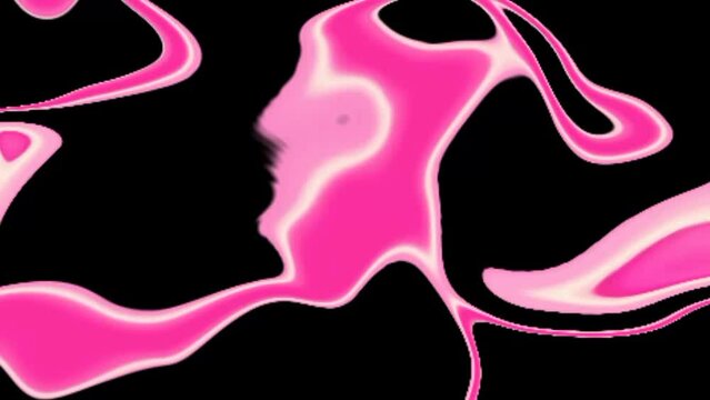  pink Color Paint Splash In Slow Motion Isolated On black background premium 