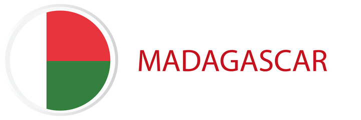 Fototapeta premium Madagascar flag in web button, button icons.