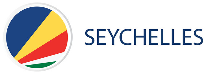 Fototapeta premium Seychelles flag in web button, button icons.