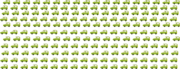 background with toy cars. the childish pattern in parrot green. childish pattern design car pattern design 
