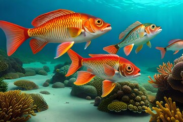 fish in aquarium generated by AI tool
