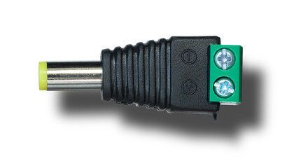 Shadow under a male power connection