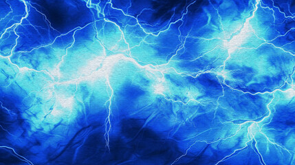 Fototapeta na wymiar blue lightning on dark background with watercolor texture