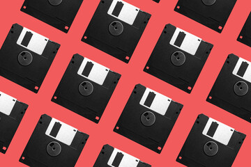 Pattern with a magnetic floppy disk
