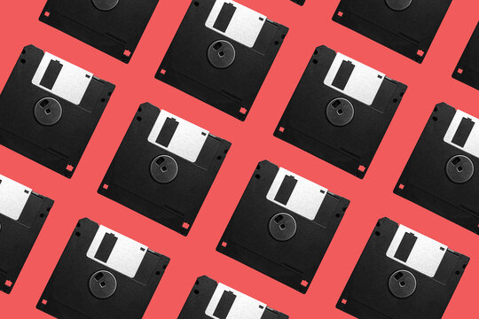 Pattern with a magnetic floppy disks