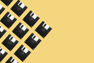 Pattern with a magnetic floppy disk