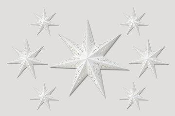Pattern with decorative star made from paper