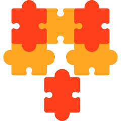Puzzle pieces fitting together symbolizing alignment Icon