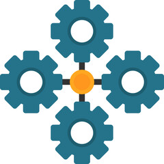 Gears symbolizing collaboration Icon