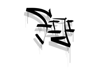 FIJI country graffiti tag style