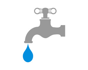 Water tap silhouette vector illustration