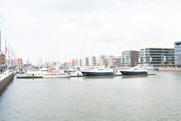 boats in marina bremerhaven 