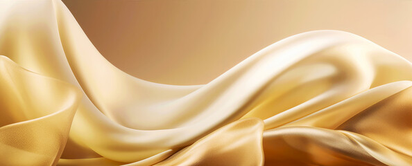 Abstract gold silk texture background. Elegant luxury satin cloth with wave. Prestigious, award, luxurious background. .