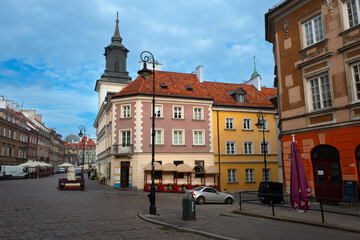 Obraz premium 2022-10-25 the historical part of the city old streets of Warsaw Poland