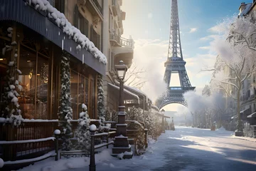 Zelfklevend Fotobehang Winter in Paris © Patrick