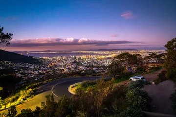 Foto op Canvas View of Cape Town from Kloof Corner hike at sunset in Cape Town, western Cape, South Africa © pierrick