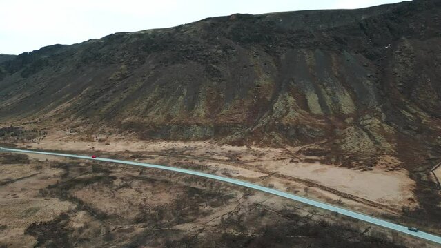 Dronen Aufnahme von Island 