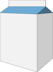 우유 박스 상자 벡터 일러스트