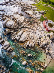 Aerial View of Maiden's Cove Tidal Pool in Clifton, Cape Town, South Africa
