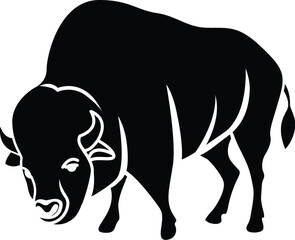 silhouette of a bull