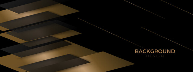 Modern gold black abstract stripe background for presentation design. Luxury style background concept.