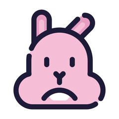 sad line icon best for social media design