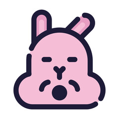 Shocked icon in clean line style, best for social media design