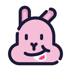 tongue out line icon best for social media design