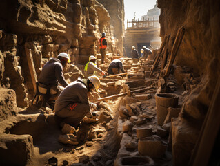 Archaeologists at work