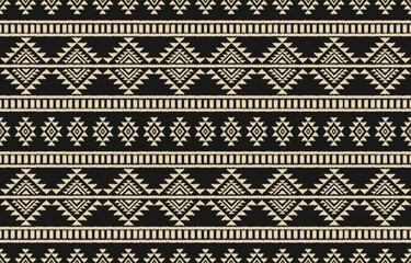 Ethnic abstract ikat art. Aztec ornament print. geometric ethnic pattern seamless  color oriental.  Design for background ,curtain, carpet, wallpaper, clothing, wrapping, Batik, vector illustration.