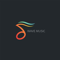 Fototapeta premium musical note vector design logo for digital music app
