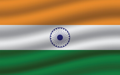 indian flag design with waving vibe
