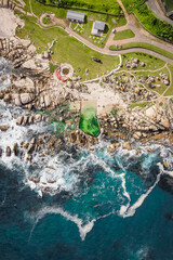 Aerial View of Maiden's Cove Tidal Pool in Clifton, Cape Town, South Africa