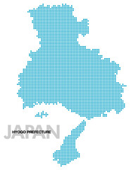 兵庫県のドット地図 ドット小